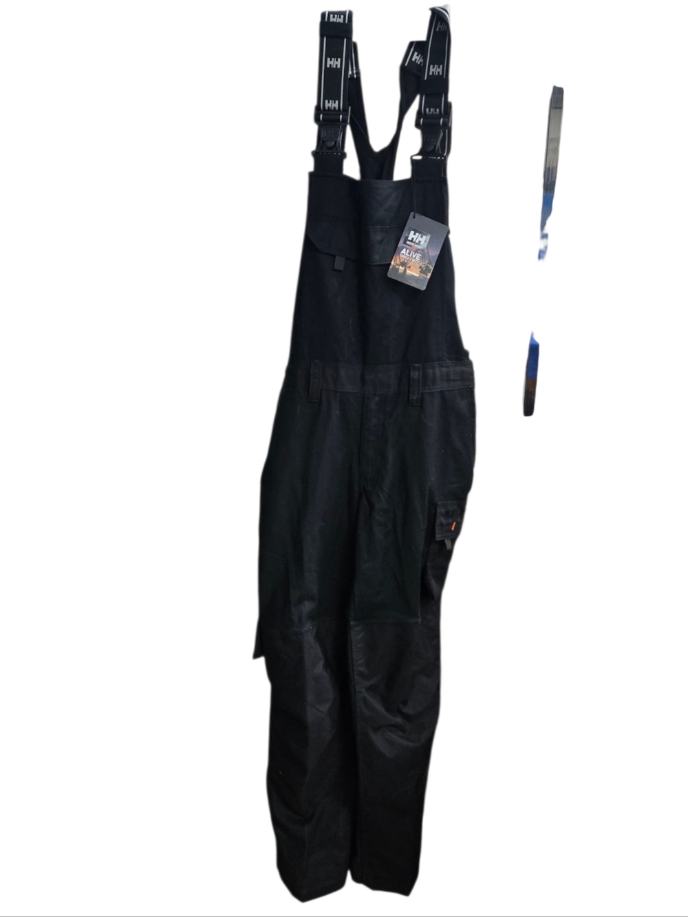 Helly Hansen Workwear Black Bib Overalls with Logo Suspenders W36/L34